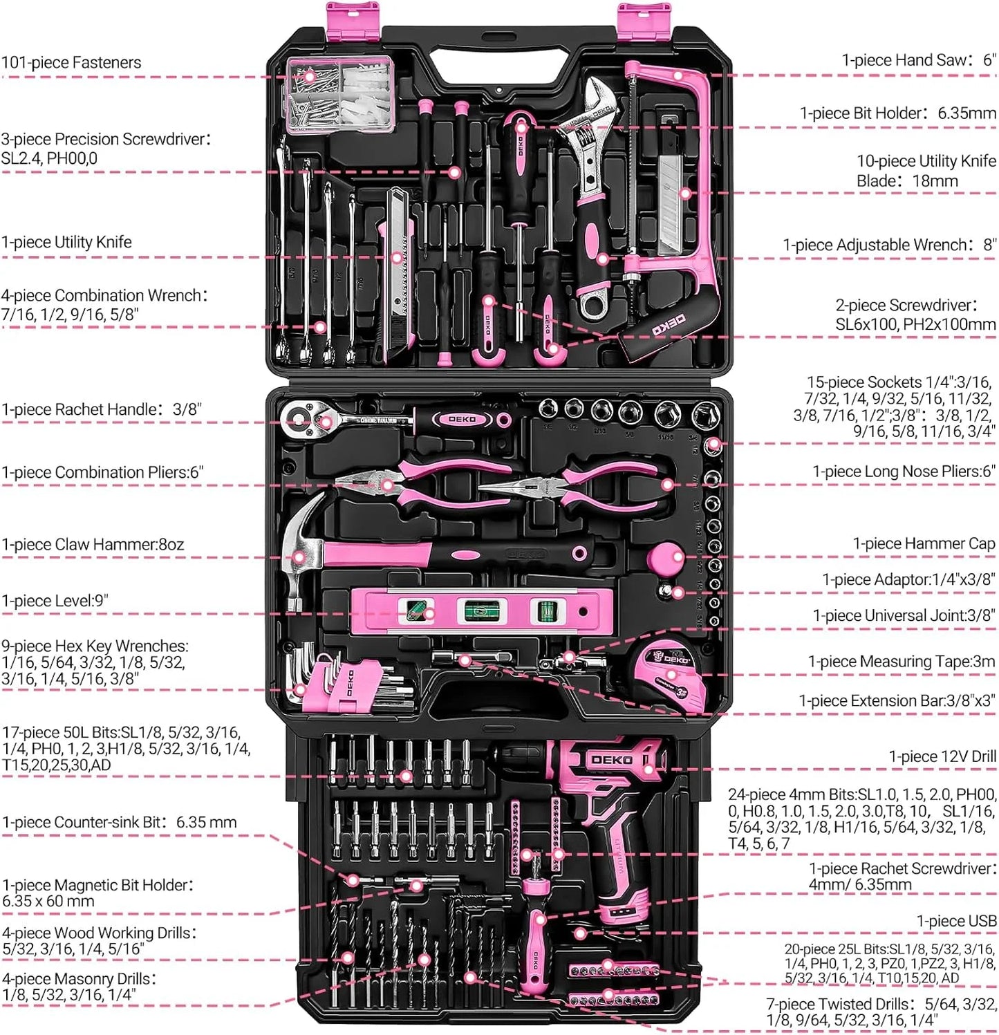 Bloom and Build™ All-In-One Pink Power Deluxe Tool Kit